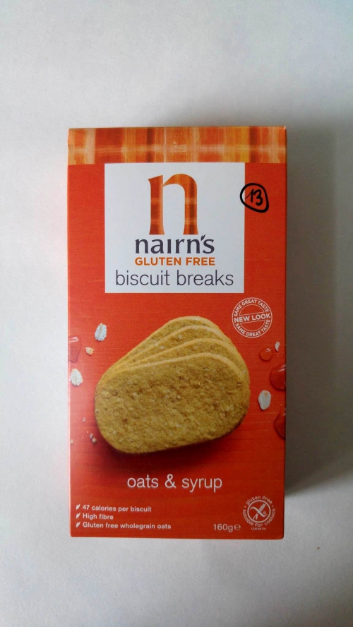 Nairn´s gluten free biscuit breaks - oat & syrup (2018)