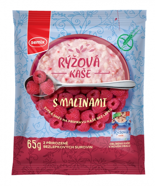 Rýžová kaše s malinami