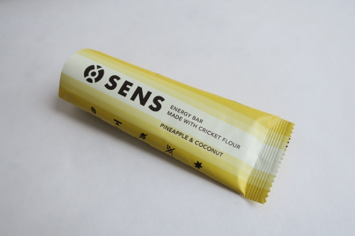 Sens - energy bar made with cricket flour - pineapple & coconut (2018)