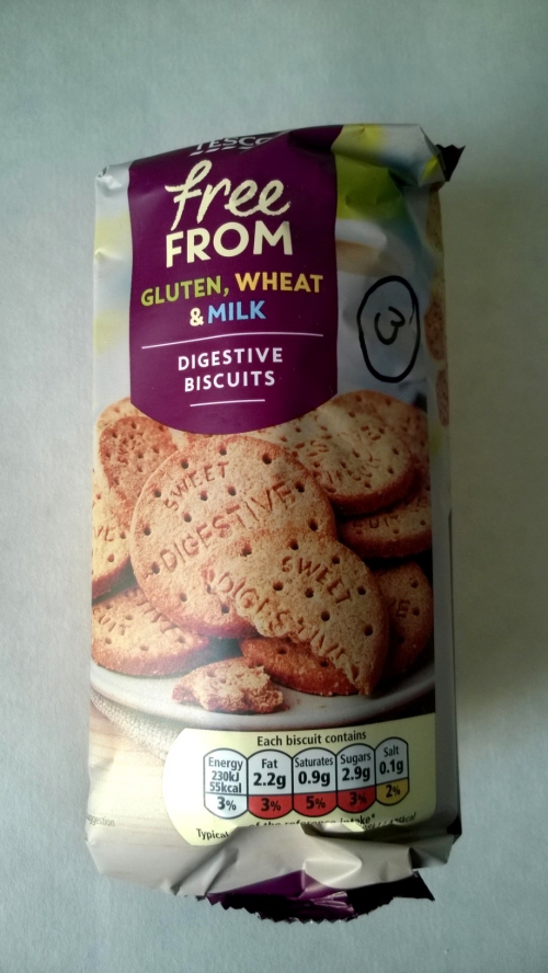 Digestive biscuits - free from gluten, wheat & milk (2018)