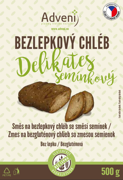 Adveni bezlepkový chléb DELIKATES semínkový