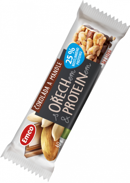 Tyčinka s ořechem a proteinem - čokoláda a mandle (2021)