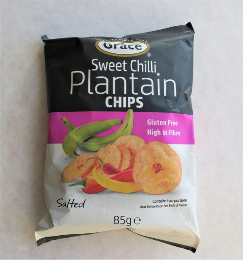 Sweet chilli plantain chips (Banánové chipsy s příchutí sladké chilli) - 2020